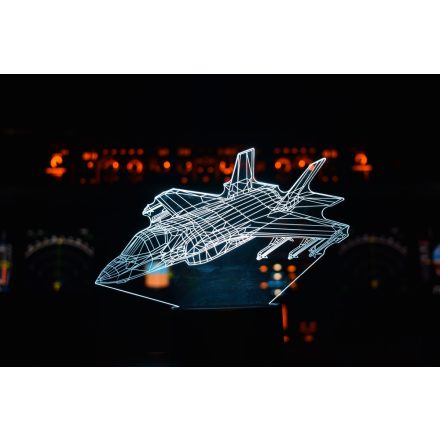 Vadászgép - 3D Led lámpa