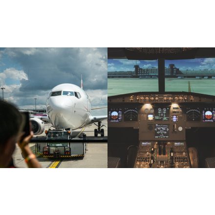 VIP repülőtéri élménycsomag - reptérlátogatás és 1 óra Airbus szimulátor