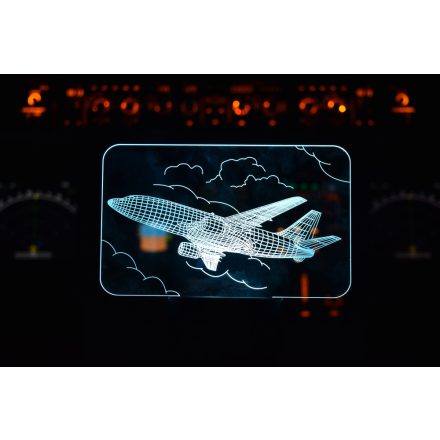 Boeing 737 / felhő - 3D Led lámpa