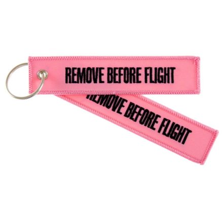 Remove Before Fligh kulcstartó ( rózsaszín háttér ) 