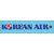 KOREAN AIR hímzett szövet kulcstartó