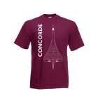 Concorde környakas póló, burgundi