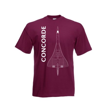 Concorde környakas póló, burgundi