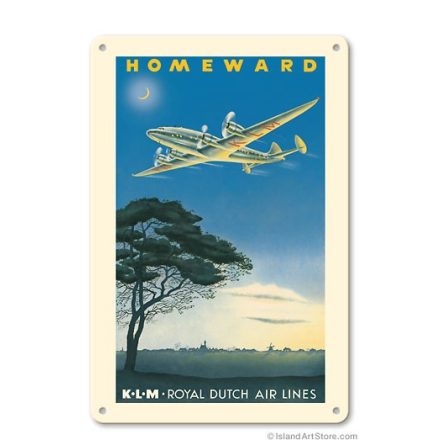 KLM "Homeward" fém poszter 20x30cm