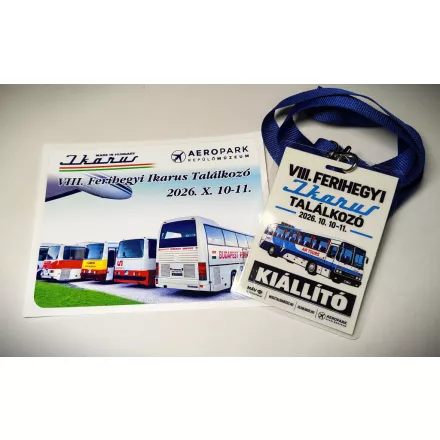 VIII. Ikarus Találkozó – Kiállítói passz/badge + matrica