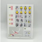 Malév biztonsági tájékoztató csomag ( Safety card ) ( 4db ) 